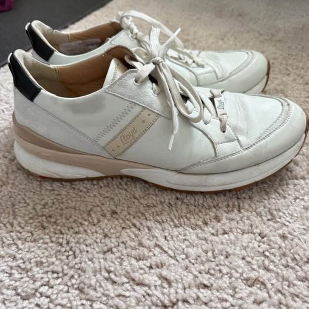 Lloyd White Leather Sneakers